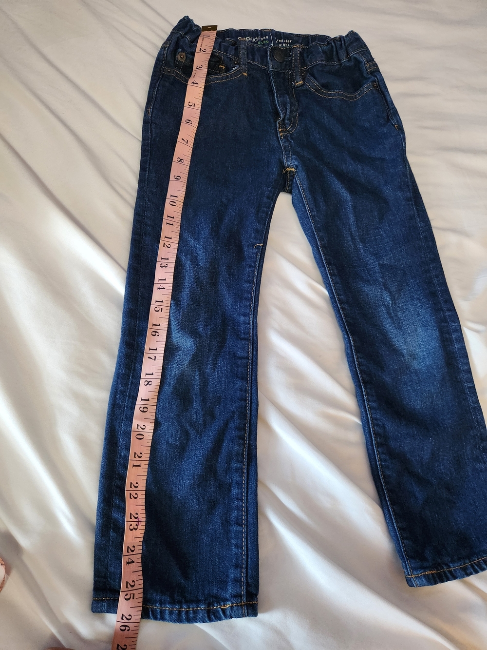 Gapkids Classic Dark Blue Boys Straight Jeans - Size 6reg - Picture 13 of 15